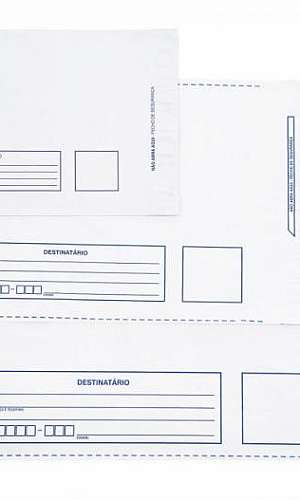 Envelope plástico de segurança com aba adesiva Envelope plástico de segurança com aba adesiva